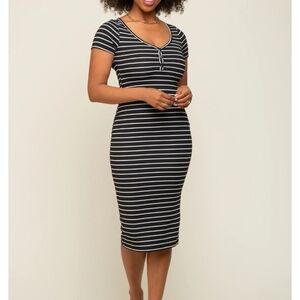 Black and White Striped Dress